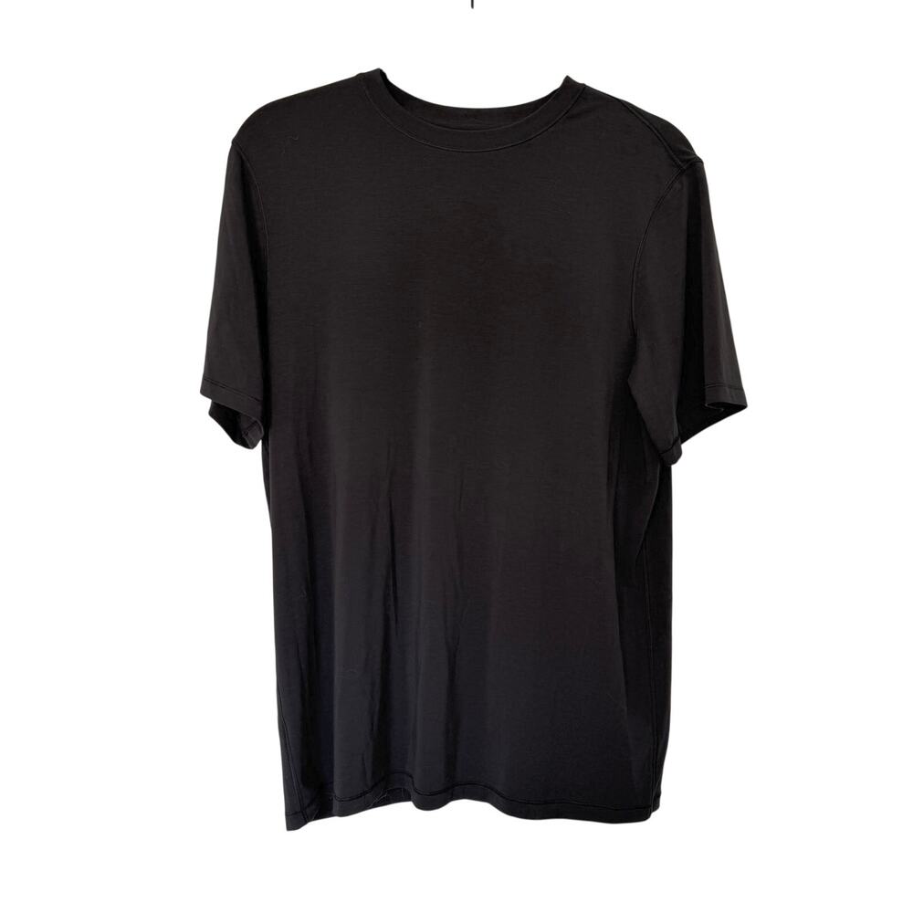 Lululemon (M) Black Crewneck Short Sleeve T-Shirt Lightweight Relaxed Fit